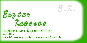 eszter kapcsos business card